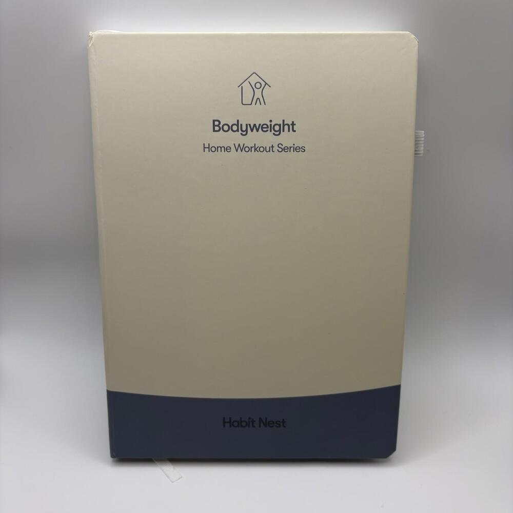 Bodyweight Workout Journal - Cream and Blue